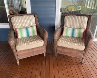 Vinyl Wicker Patio Chairs