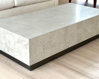 Ethan Allen Braemore Rectangle Table with some light wear including a few very small blue spots.

Measures 5’ x 30” x 15” 