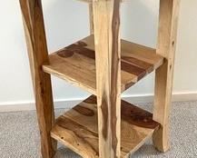 Wynona Telephone Table of Natural Sheesham Wood measuring 16x16x30 inches. Very versatile piece!