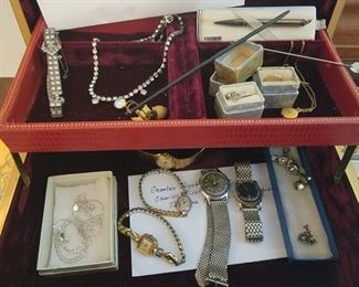 Vintage gold and sterling jewelry 
