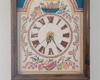 Needlework clock