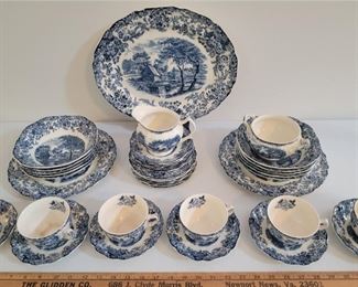 Blue transferware