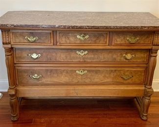 Marble top chest