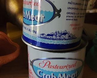 Crab meat cans