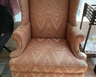 UPHOLISTERED WINGBACK CHAIR