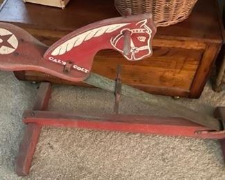Cal’s Colt rocking horse.