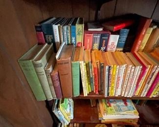 Large selection of vintage books.