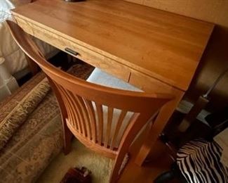 Solid maple desk and chair - recently purchased at Creative Artisans.