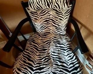 Fun zebra chair.