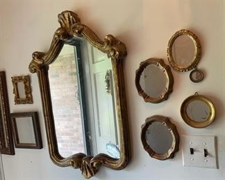 Large selection of gilded mirrors - all sizes.