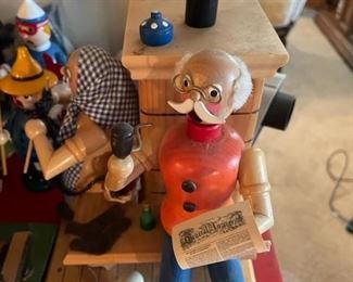 Vintage Oma Opa German Double Smoker Erzgebirge Incense Burner Made in Germany.