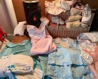 Vintage baby clothes.