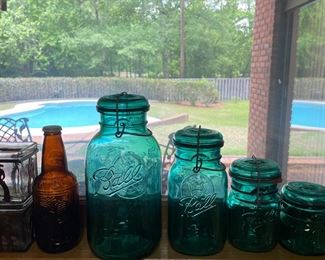 Glass top fruit jars