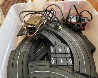 Vintage toy race car tracks