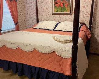 King size 4 post bed