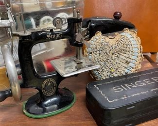 Antique child's sewing machine