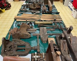 Lots of antique, vintage & new tools