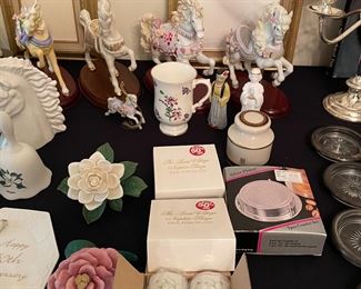 Lenox flowers, napkin rings