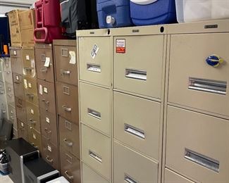 File cabinets, coolers, 