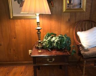 Solid wood side table