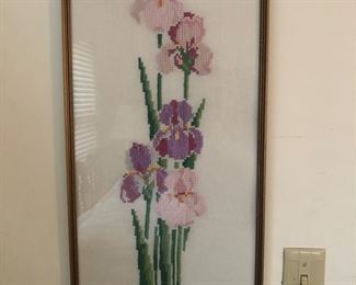 Cross, stitched iris
