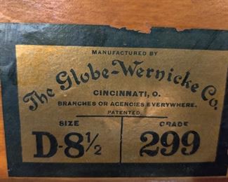 Antique 1910 GLOBE Wernicke Tiger Oak Stack Legal Barrister Bookcase - CURRENT RETAIL $3,995 - OUR PRICE - $500