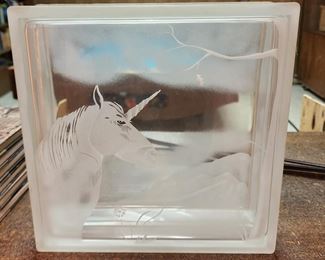 Etched Glass block