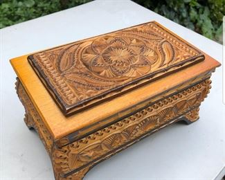 Hand carved trinket boxes Saturday 