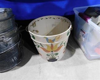 Hand Painted Water Pail