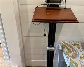 Art deco podium with light