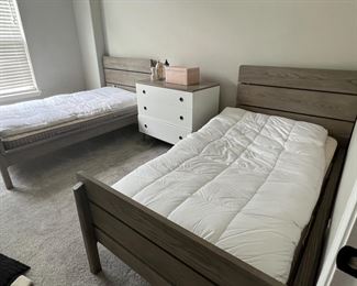 Crate&Barrel Twin Beds and Dresser