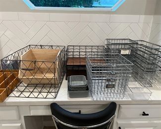 Various wire Baskets and Containers 