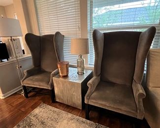 French Wingback Chairs (Black) from Restoration Hardware