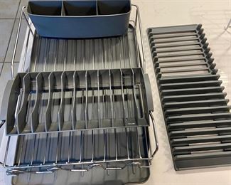 KingRack Dish Rack with Expandable Over Sink Plate Rack, Drip Tray