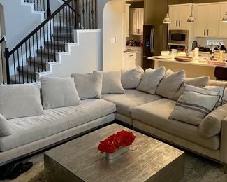 Z Gallerie Sectional and Coffee Table
