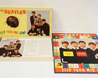 1006 MILTON BRADLEY 1964 THE BEATLES BOARD GAME *FLIP YOUR WIG*, GAME BOARD APPROXIMATELY 18 1/2 IN X 15 1/4 IN