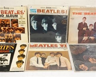 1008 LOT OF 6 BEATLES VINYL ALBUMS INCLUDES INTRODUCING THE BEATLES, MEET THE BEATLES, RUBBER SOUL, BEATLES VI, SONGS PICTURES & STORIES OF THE FABULOUS BEATLES & THE BEATLES SECOND ALBUM
