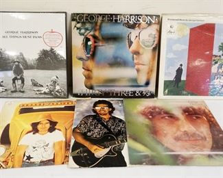 1025 LOT OF GEORGE HARRISON VINYL ALBUMS INCLUDES SEALED 2010 ALL THINGS MUST PASS REISSUE, WONDERFULL MUSIC, THIRTY THREE & 1/3, SELF TITLED, CLOUD NINE & THE BEST OF GEORGE HARRISON