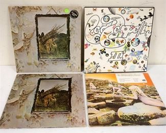 1032 4 LED ZEPPLIN VINYL ALBUMS INCLUDES 2 UNTILTED, ONE IS COLOR VINYL, ZEPPLIN III & HOUSES OF THE HOLY