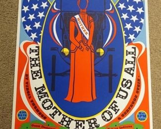 1060 VINTAGE ORIGINAL 1967 POSTER, THE MOTHER OF US ALL, GERTRUDE STEIN, APPROXIMATELY 24 IN X 37 IN, TEAR IN LOWER LEFT BASE