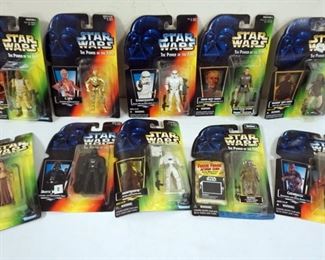 1064 STAR WARS KENNER FIGURES, 1997, LOT OF 10 UNOPENED