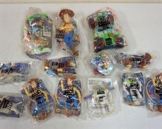1085 VINTAGE TOY STORY BURGER KING TOYS, LOT OF 13