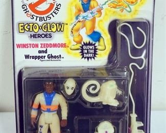 1101 THE REAL GHOST BUSTERS LOUIS TULLY AND FOUR EYED GHOST, KENNER 1986 SEALED