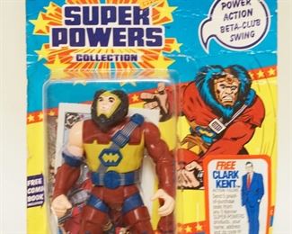 1162 1985 KENNER SUPER POWERS COLLECTION KALIBAK ACTION FIGURE NEW ON CARD, CARD HAS WEAR