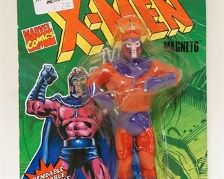 1163 JUSTOYS MARVEL COMICS BEND-EMS THE UNCANNY X-MEN 1991 MAGENTO ACTION FIGURE NEW ON CARD. CARD HAS WEAR
