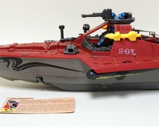 1168 1985 HASBRO BRADLEY COBRA HYDROFOIL PILOT LAMPREYS. APP. 20 IN X 10 IN X 8 IN H