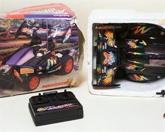 1169 RADIO SHACK *AIR BEAM* RADIO CONTROLL CAR W/ BOX. BOX HAS WEAR. CAR 17 3/8 IN L