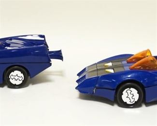 1170 TWO 1984 DC COMICS KENNER BATMOBILES, SOME WEAR TO PLASTIC. APP. 14 3/4 IN L