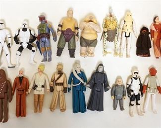 1174 LOT OF STAR WARS ACTION FIGURES INCLUDES 1977 THROUGH 1990S. AS FOUND