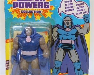 1178 KENNER SUPER POWERS COLLECTION 1985 DARKSEID ACTION FIGURE. NEW ON CARD, CARD HAS WEAR